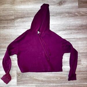 H&M Cropped Purple Hoodie